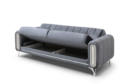 Dior Luxury Velvet Modern Sofa Dark Grey