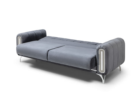 Dior Luxury Velvet Modern Sofa Dark Grey
