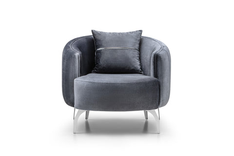 Dior Luxury Velvet Modern Sofa Dark Grey