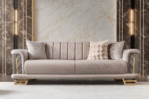 Nevada Luxury Modern Velvet Sofa Set