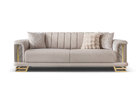 Nevada Luxury Modern Velvet Sofa Set