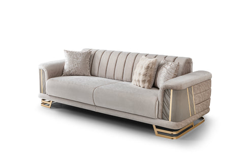 Nevada Luxury Modern Velvet Sofa Set