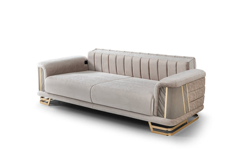 Nevada Luxury Modern Velvet Sofa Set