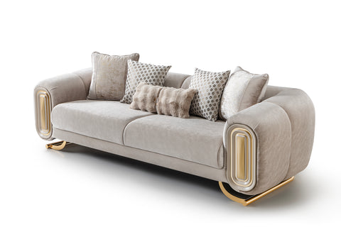 Romeo Luxury Modern Velvet Sofa Set
